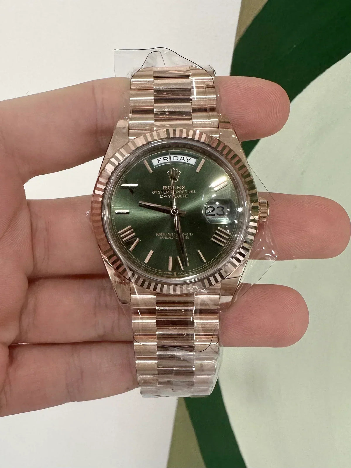Rolex Day date Rosegold Gold Metal Watch VIRAT KOHLI EDITION