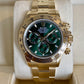 Rolex Daytona Gold Green MS Dhoni Metal Watch