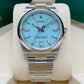 Rolex Tiffany Blue dial Silver metal Belt Watch M S Dhoni