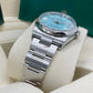 Rolex Tiffany Blue dial Silver metal Belt Watch M S Dhoni