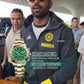 Rolex Daytona Gold Green MS Dhoni Metal Watch